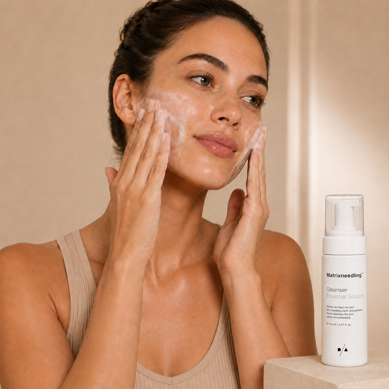 Cleanse the skin