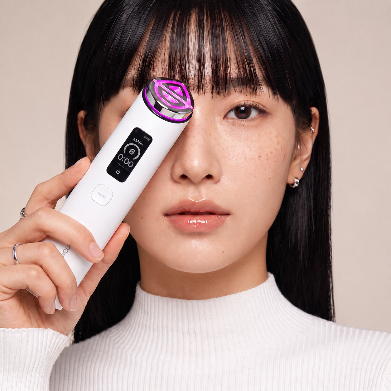 Medicube AGE-R Booster Pro X2 with seven treatment modes: AI X2 Mode, Booster X2 Mode, Air Shot X2 Mode, MC X2 Mode, Derma Shot X2 Mode, Dual X2 Mode and Mask X2 Mode