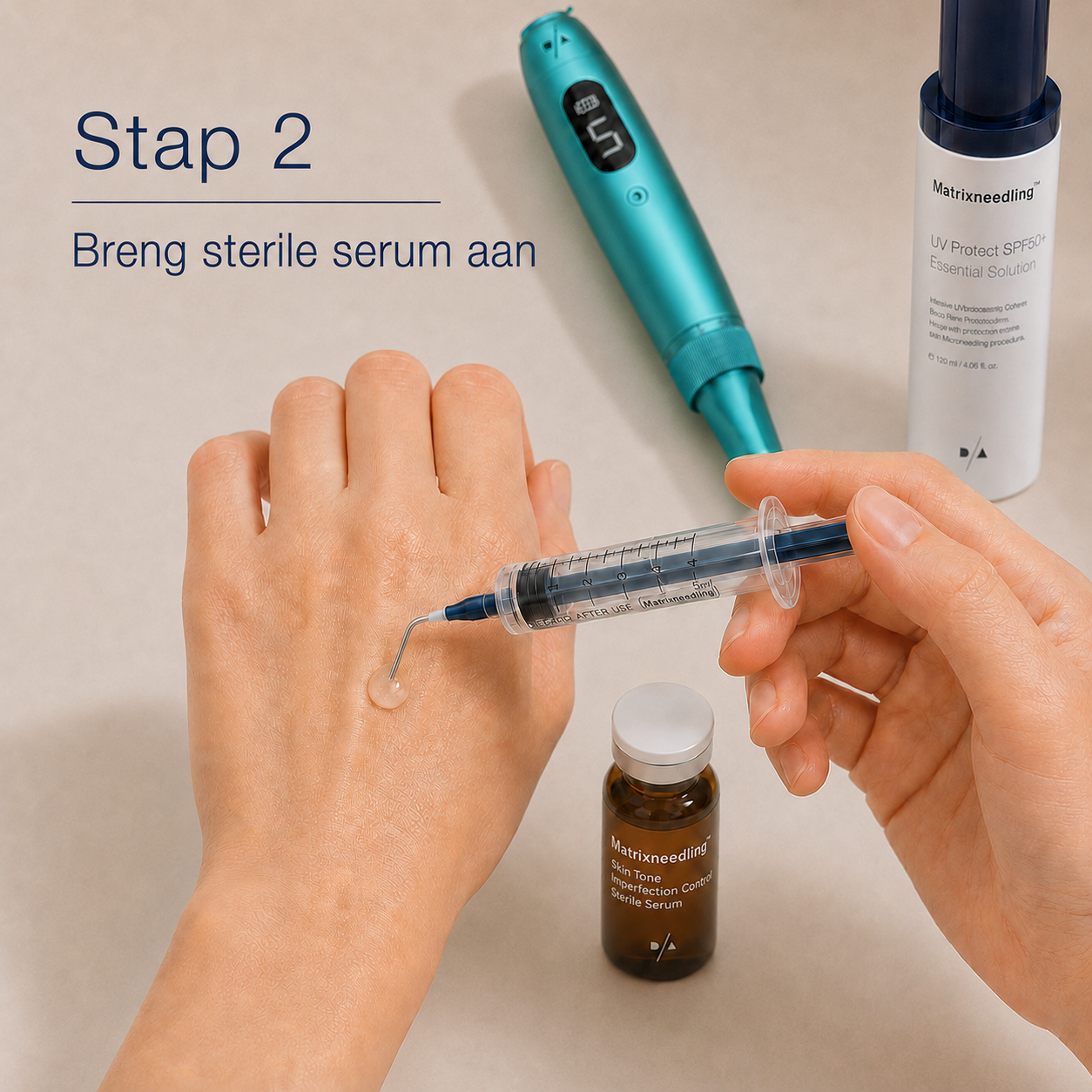 Apply sterile serum