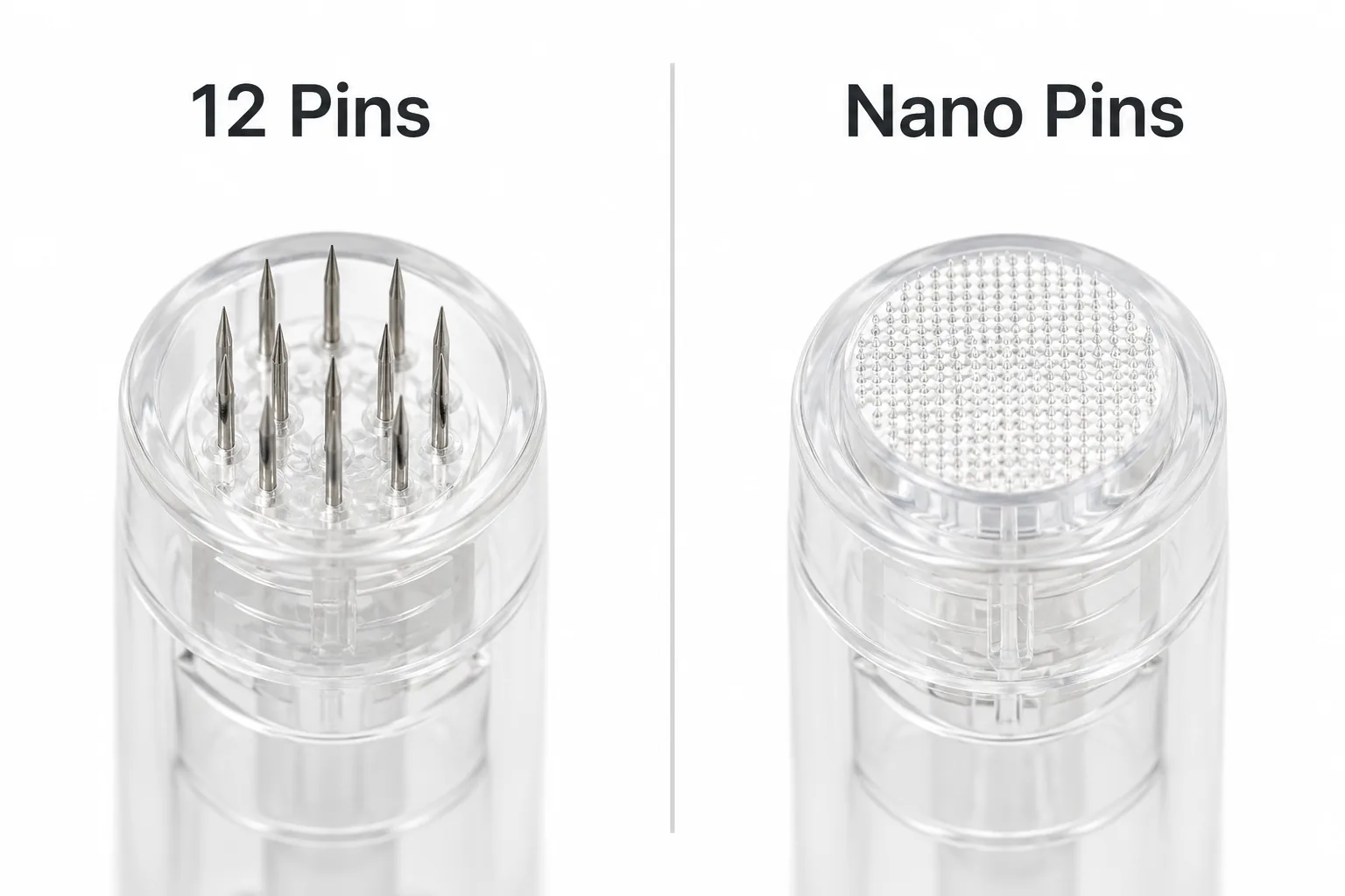 Vergelijking van de 12-pins cartridge en de Nano cartridge